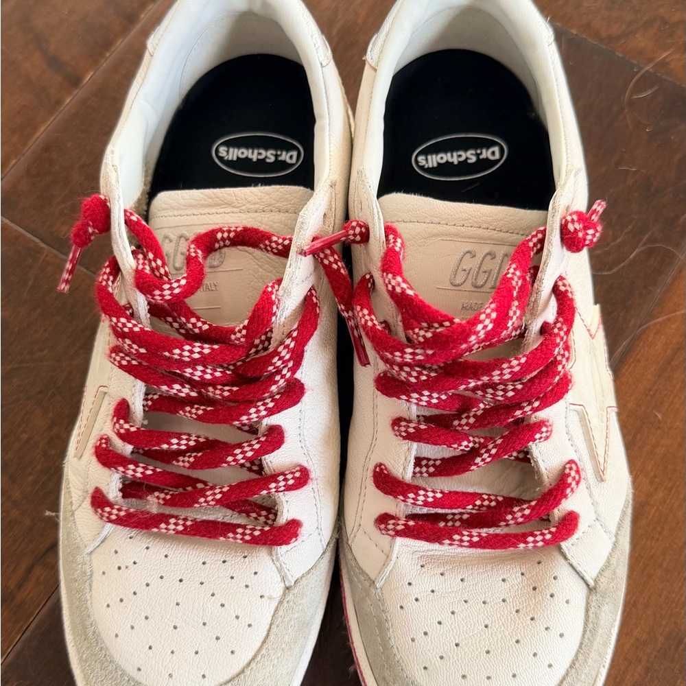 Golden Goose White and Red Ballstars - Picture 4 of 8